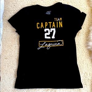 Team Captain Embroidered Lucky 27 Cotton Tee